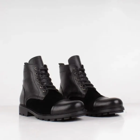 boots hommes  Cuir noir – Image 6