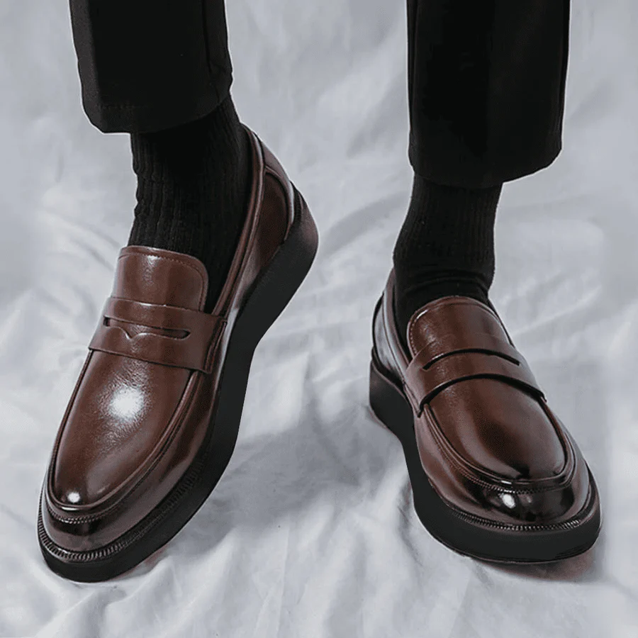 Mocassin Homme Cuir Marron