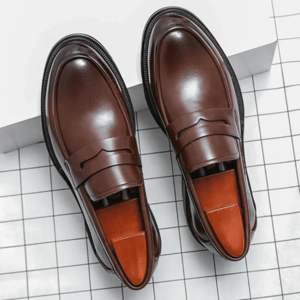 Mocassin Homme Cuir Marron – Image 3