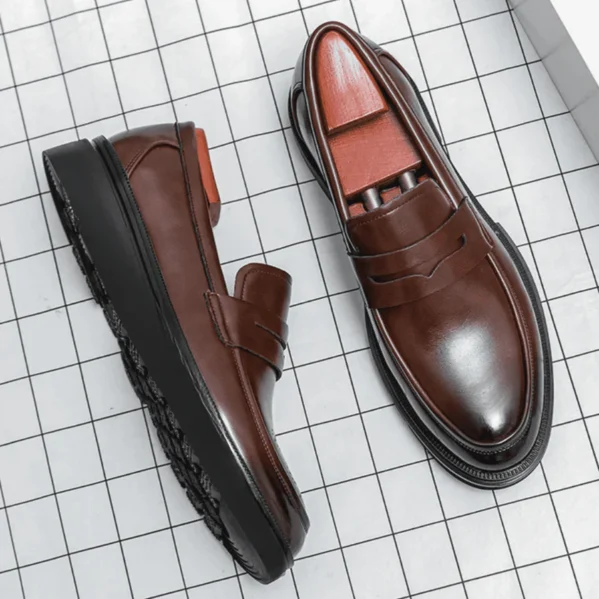 Mocassin Homme Cuir Marron – Image 2